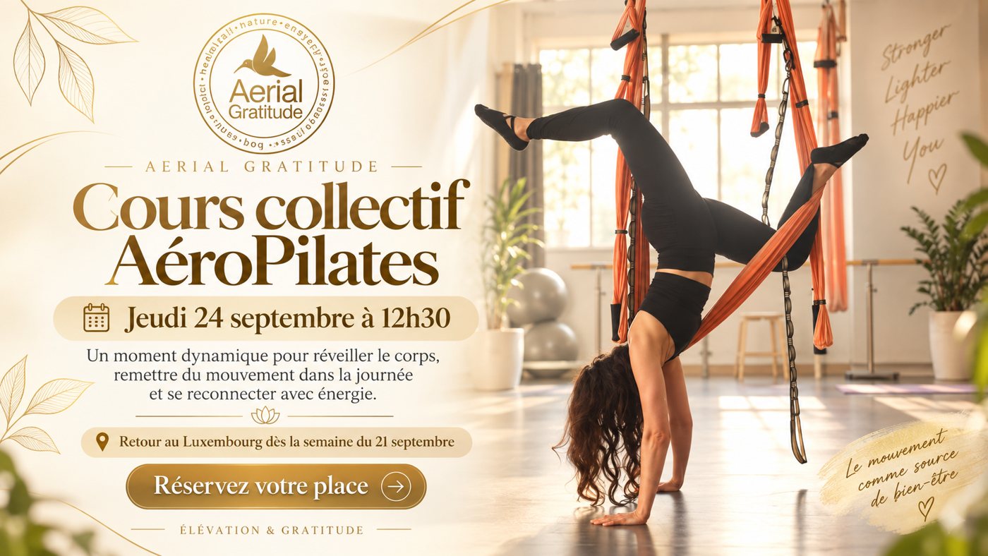 Cartaz Yoga Aéreo Especial Costas e Drenagem Linfática