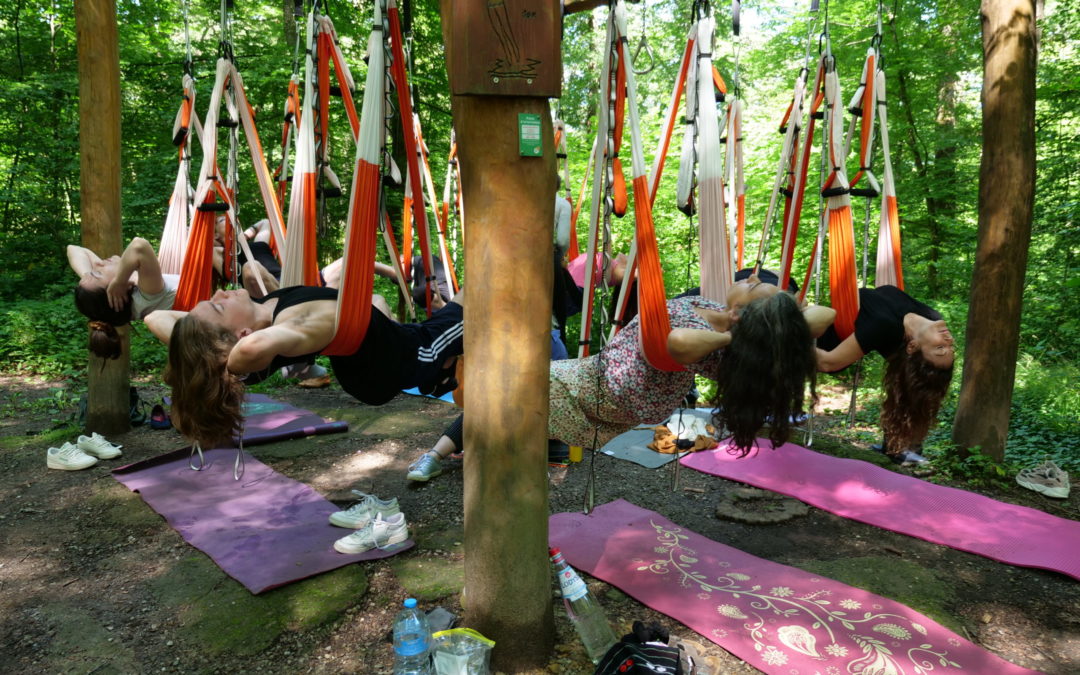 Aerial Yoga in the Nature
